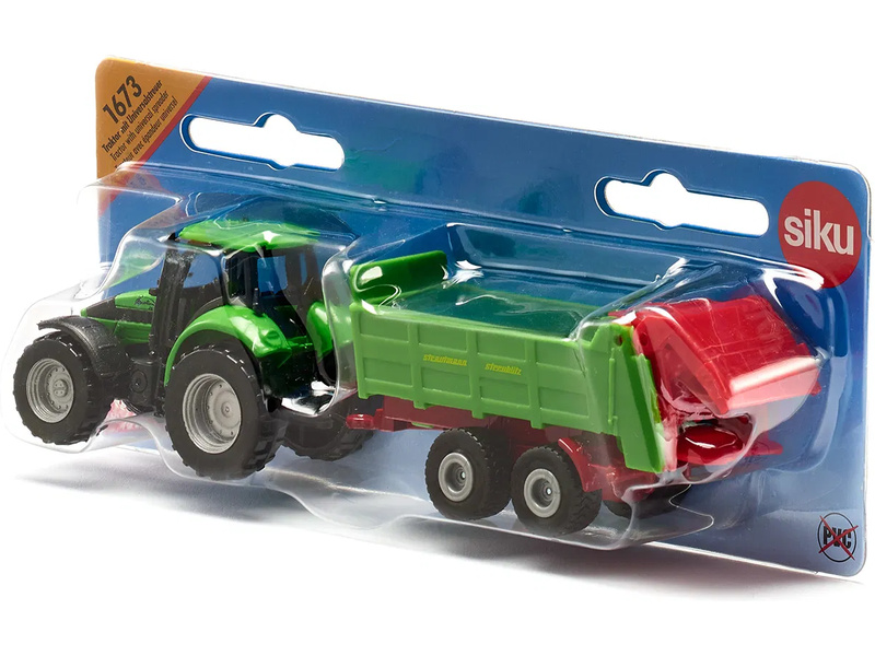 SIKU Blister - Traktor s univerzální vlečkou
