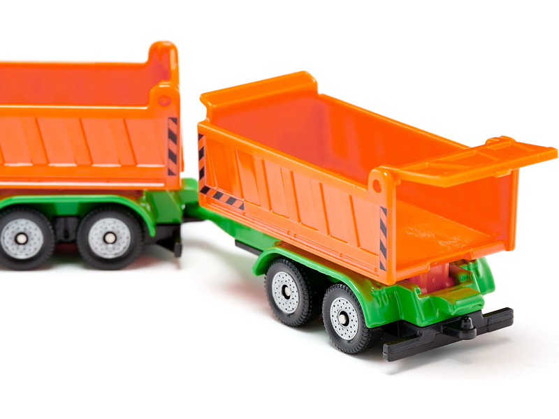 SIKU Blister - Nákladní auto se sklápěcí korbou a vlekem