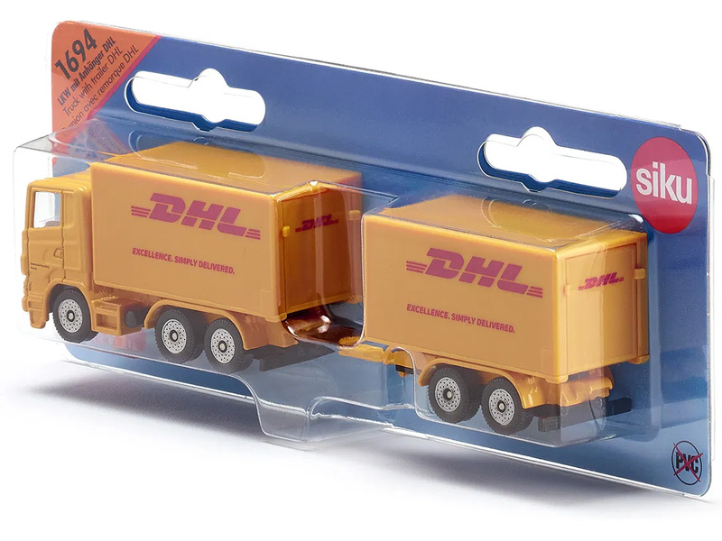 SIKU Blister - DHL kamion s přívěsem