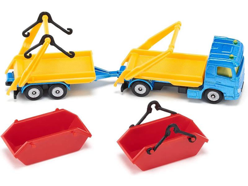 SIKU Blister - nákladní auto s korbou a vlekem