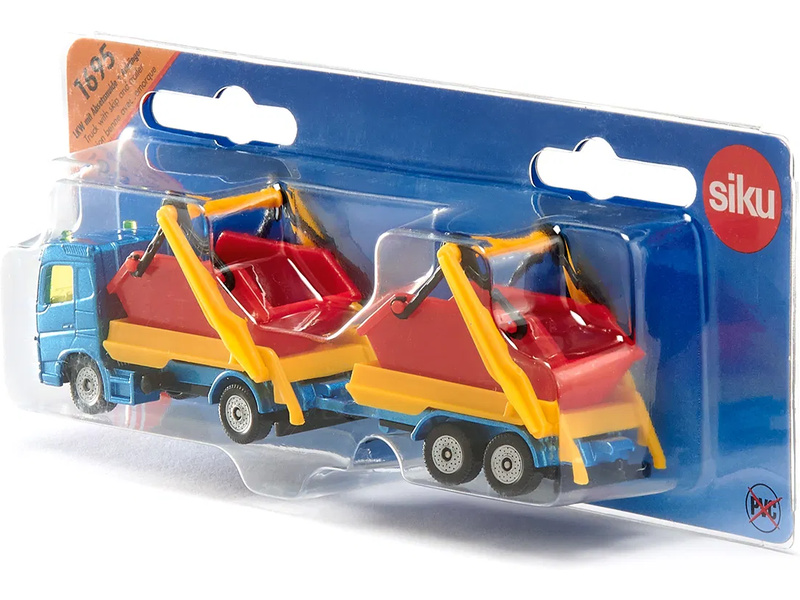 SIKU Blister - nákladní auto s korbou a vlekem