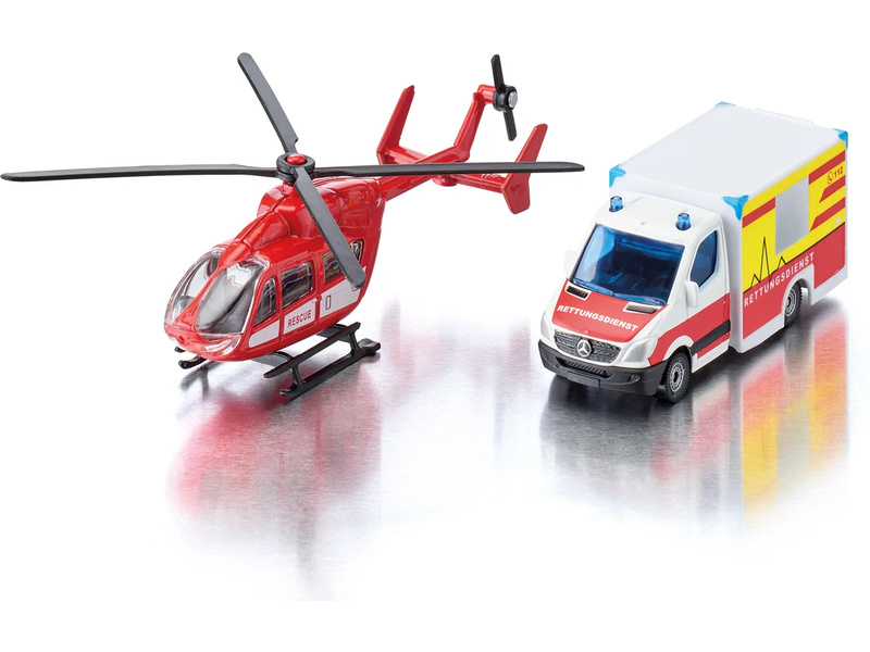 SIKU Super - Ambulance s vrtulníkem 1:87