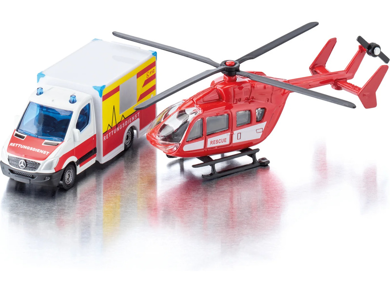 SIKU Super - Ambulance s vrtulníkem 1:87