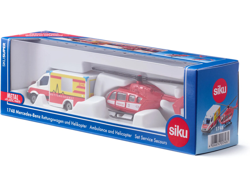 SIKU Super - Ambulance s vrtulníkem 1:87