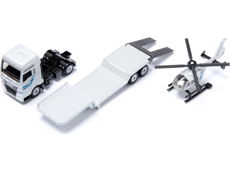 SIKU Super - policení tahač MAN s vrtulníkem 1:87