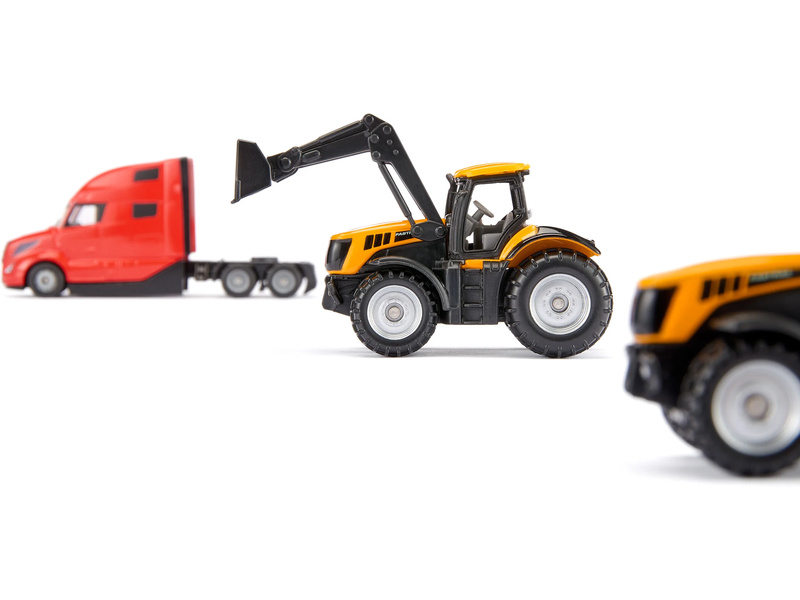 SIKU Super - tahač Volvo s JCB traktorem 1:87