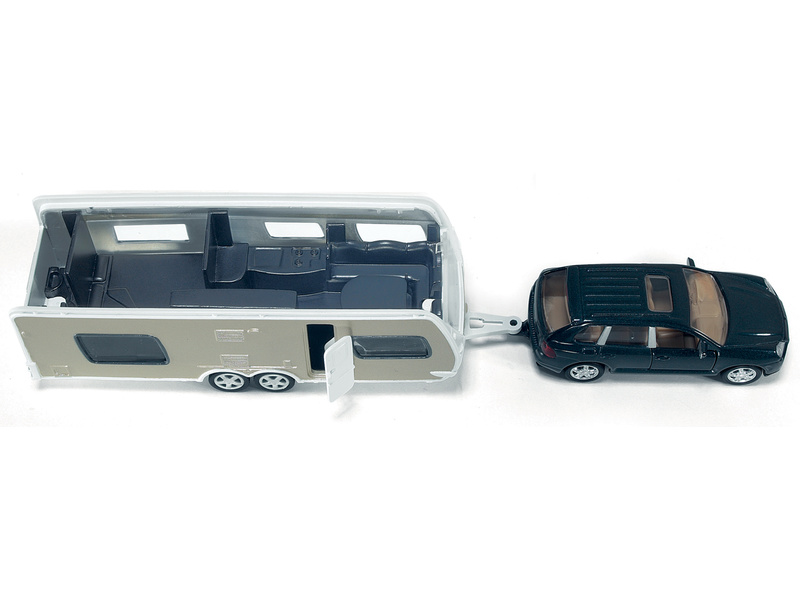 SIKU Super - Osobní vozidlo s obytným přívěsem 1:55