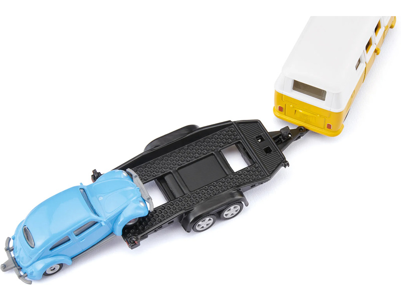 SIKU Super - Volkswagen T1 s tahačem a Beetlem 1:50