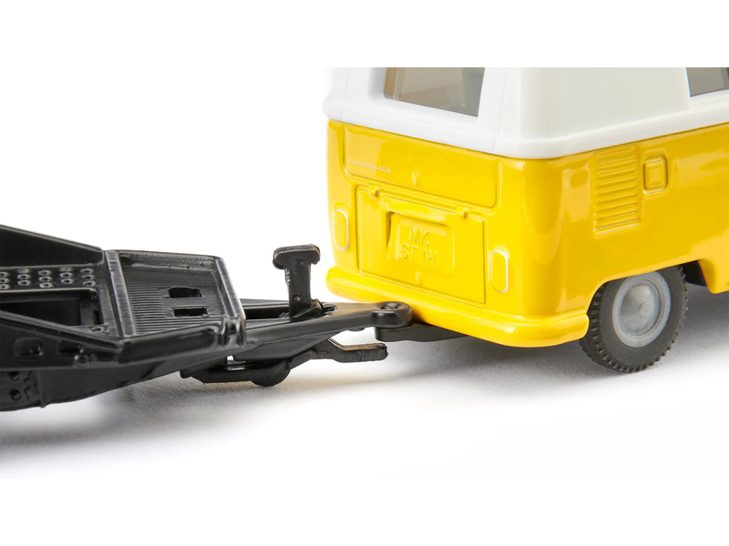 SIKU Super - Volkswagen T1 s tahačem a Beetlem 1:50