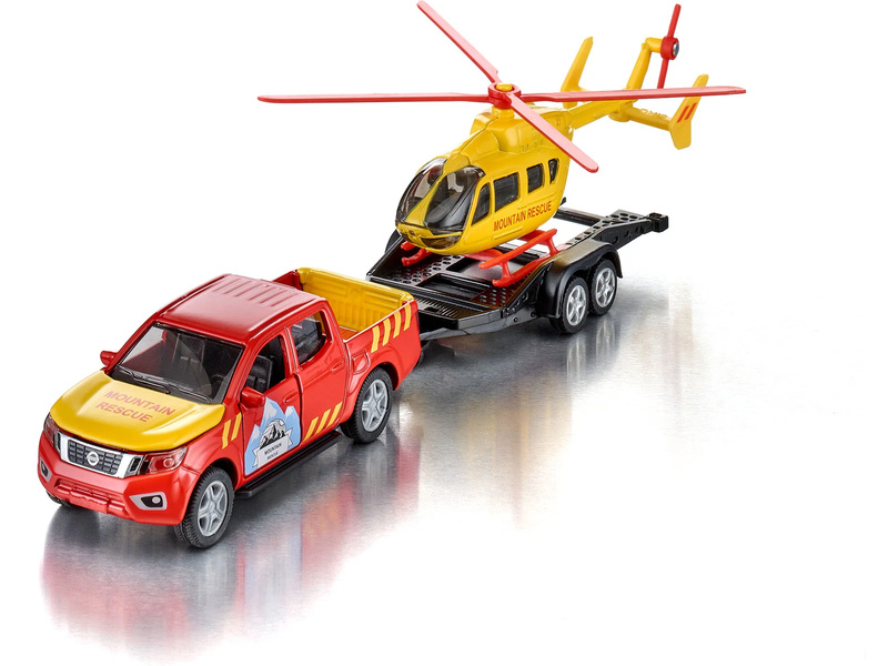 SIKU Super - Nissan Navara s vrtulníkem 1:50