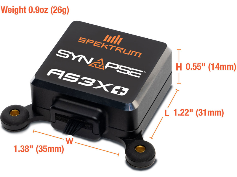 Spektrum stabilizace Synapse AS3X+/SAFE