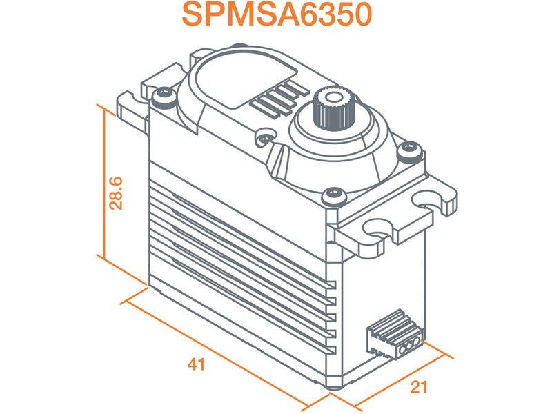 Spektrum servo A6350 61.4kg.cm 0.095s/60° BL HV 23T