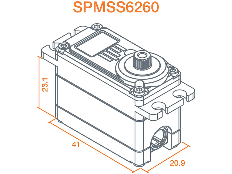 Spektrum servo S6260 Car High Speed HV 17.4kg.cm 0.06s/60° 23T