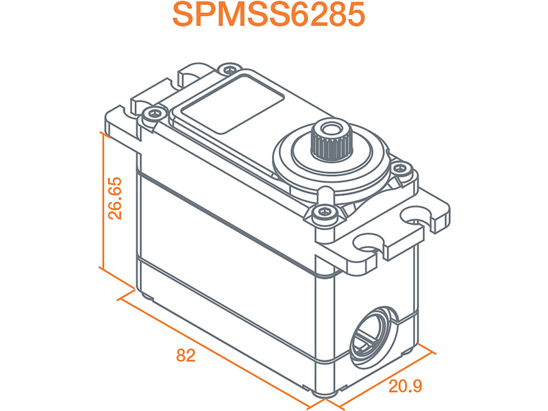 Spektrum servo S6285 High Torque HV MG Race 35.7kg.cm 0.10s/60° 23T