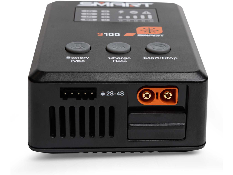 Spektrum Smart Powerstage: 810mAh 2S 50C LiPo Battery (IC2) / S100 Charger / 65W Power Supply