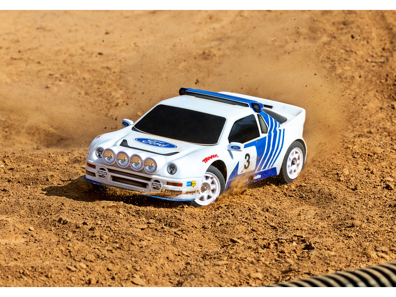 Traxxas Mini Rally Ford RS200 1:12 4WD VXL RTR modrý