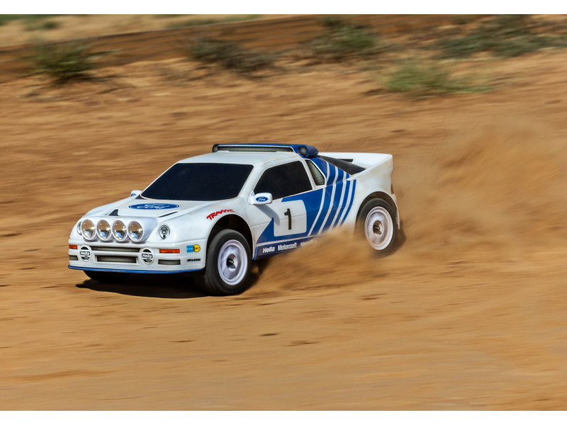 Traxxas Mini Rally Ford RS200 1:12 4WD VXL RTR modrý