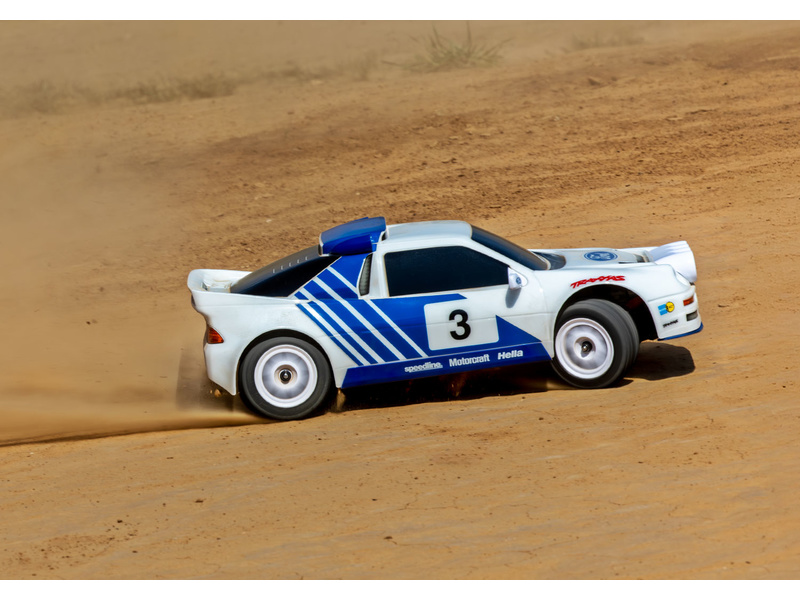 Traxxas Mini Rally Ford RS200 1:12 4WD VXL RTR modrý