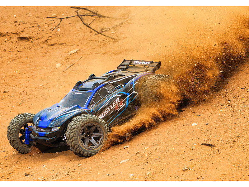 Traxxas Rustler 1:10 BL-2s 4WD RTR modrý,