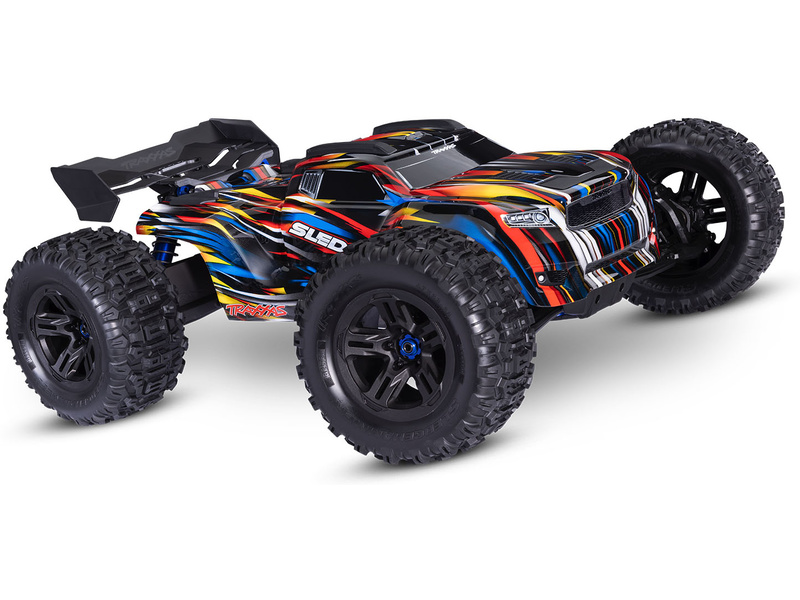 Traxxas Sledge 1:8 RTR oranžový s belted pneu,