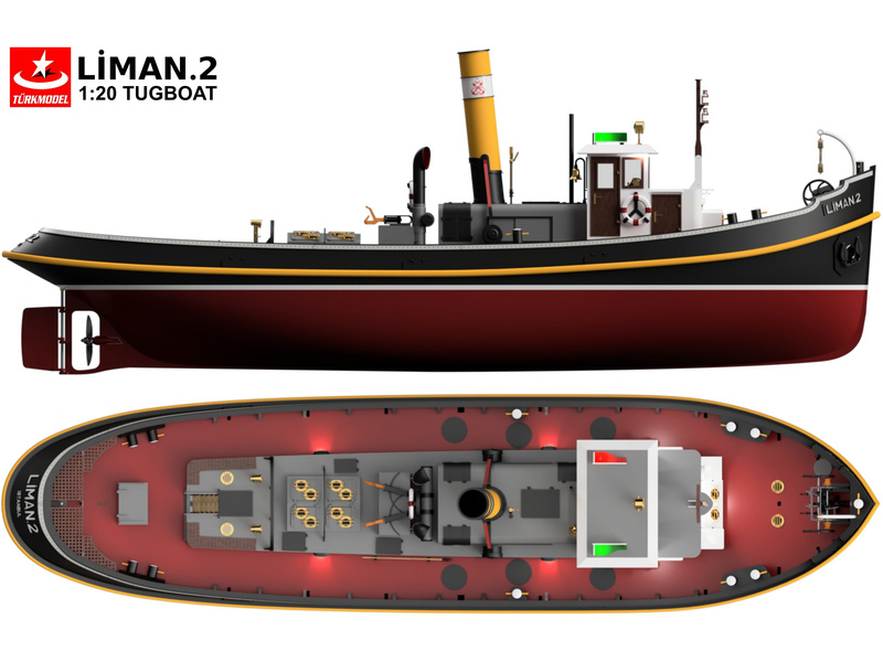 Türkmodel Liman 2 přístavní remorkér 1935 1:20 kit