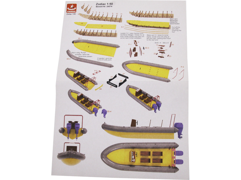 Türkmodel Zodiac nafukovací člun 1:50 kit