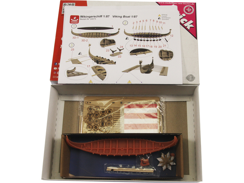 Türkmodel vikingská loď 1:87 kit