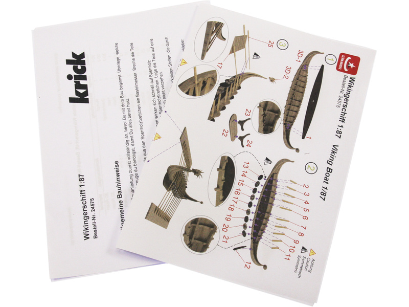 Türkmodel vikingská loď 1:87 kit