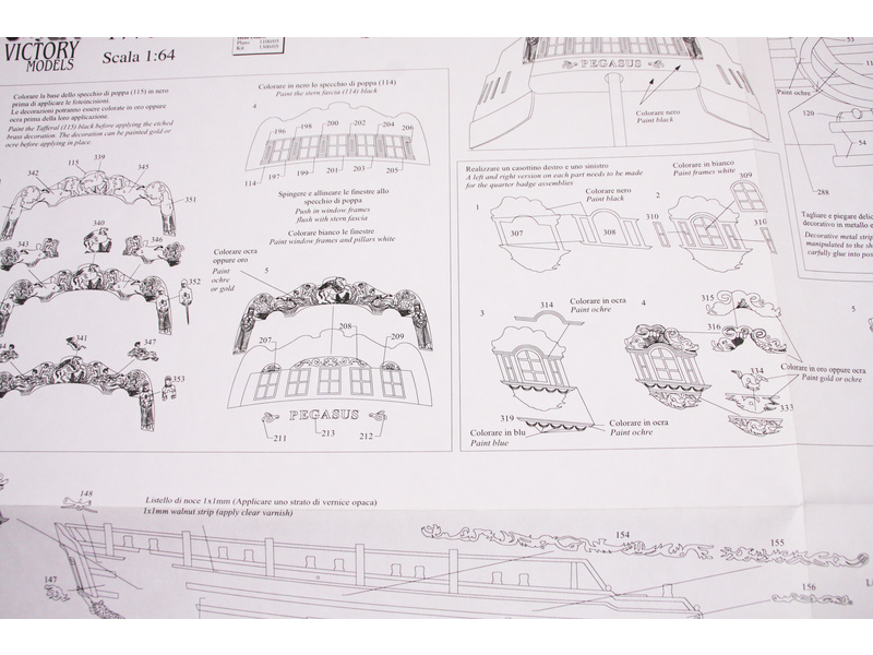 VICTORY MODELS H.M.S Pegasus 1776 1:64 kit