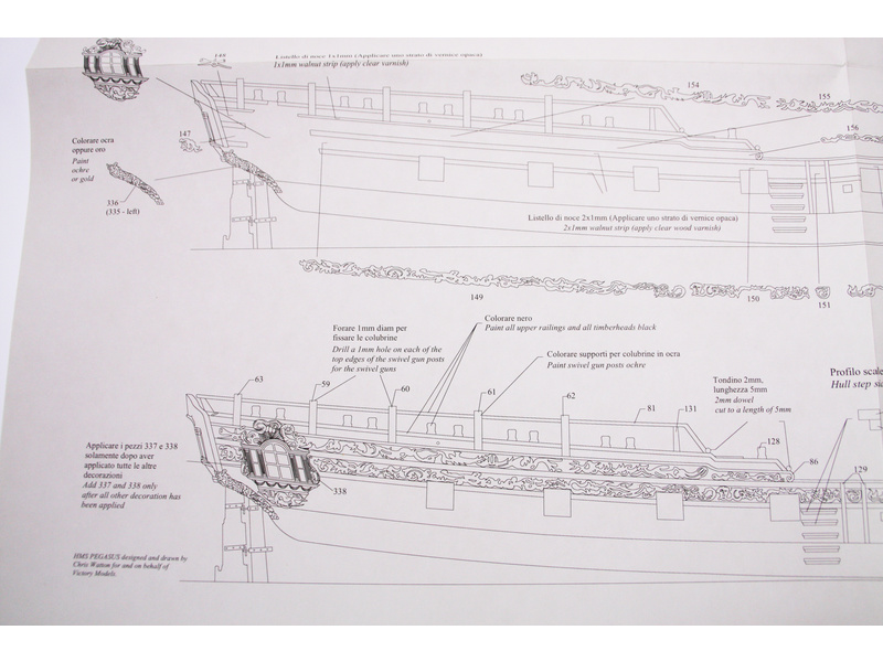 VICTORY MODELS H.M.S Pegasus 1776 1:64 kit