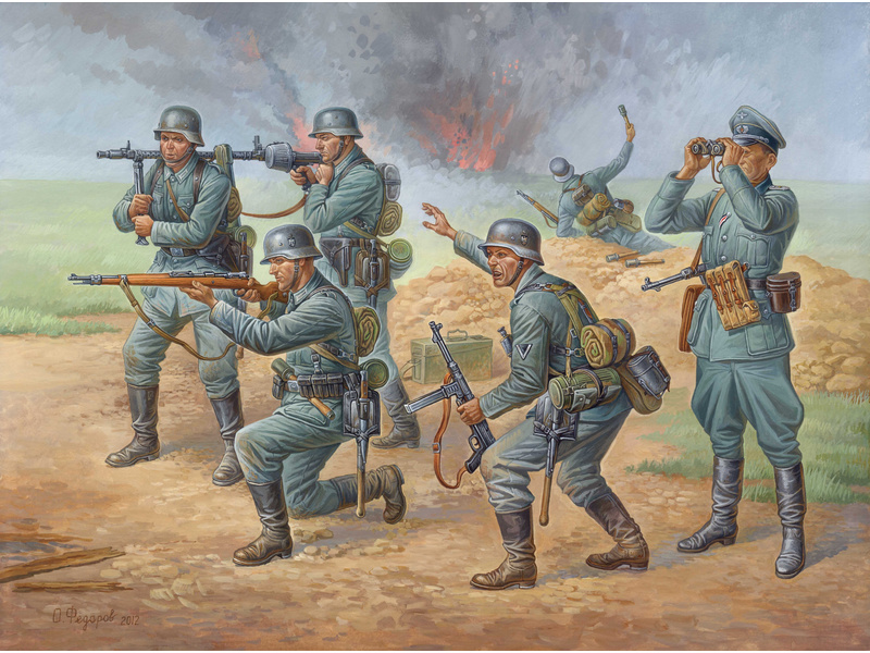 Zvezda německá pěchota WWII (1:72)