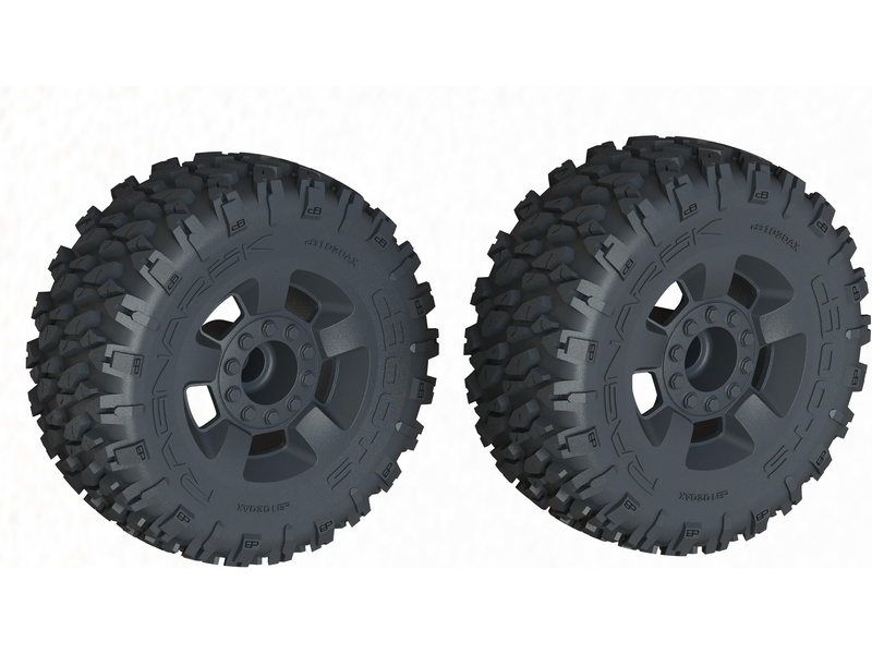 Arrma kolo s pneu dBoots Ragnarok MT, disk černý (2)