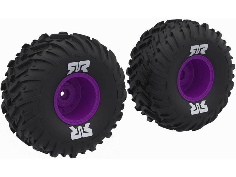 Arrma kolo s pneu dBoots Cut Chevron, disk fialový (2)