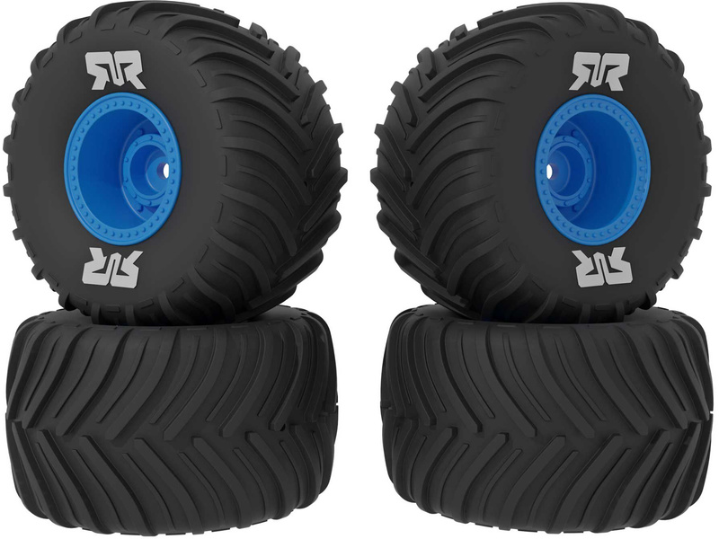 Arrma kolo s pneu dBoots Chevron MT, disk modrý (4): GROM