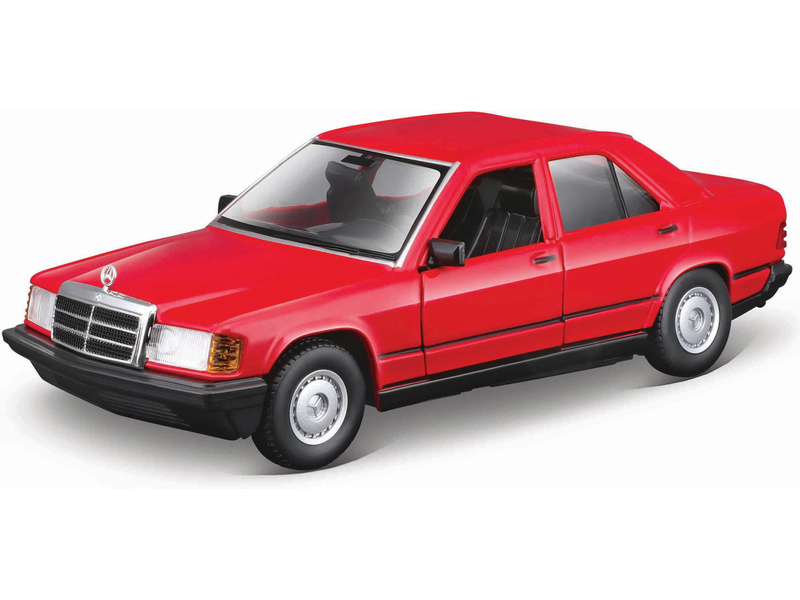 Bburago Mercedes-Benz 190E 1987 1:24 červená