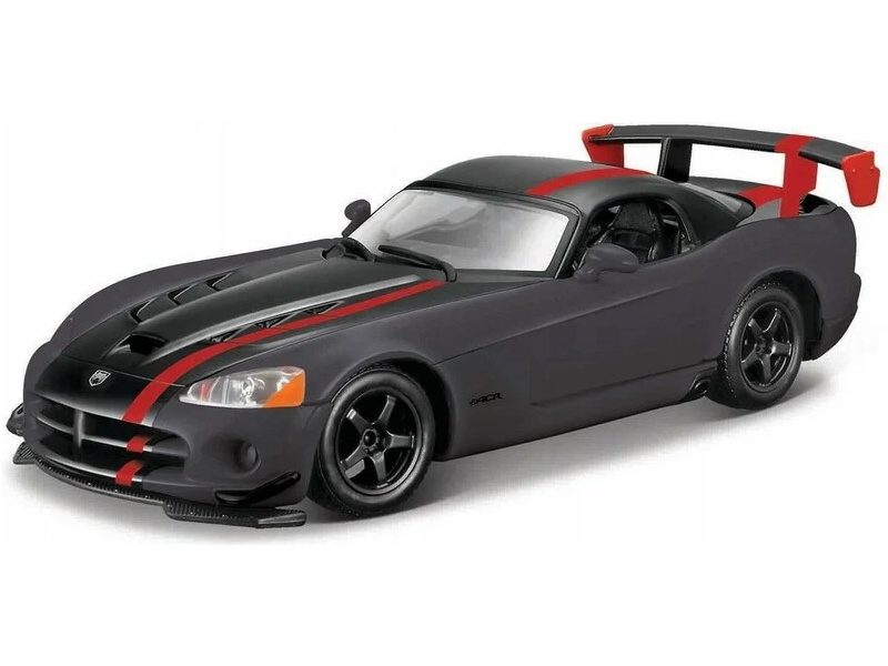 Bburago Dodge Viper SRT 10 ACR 1:24 šedá metalíza/matná černá