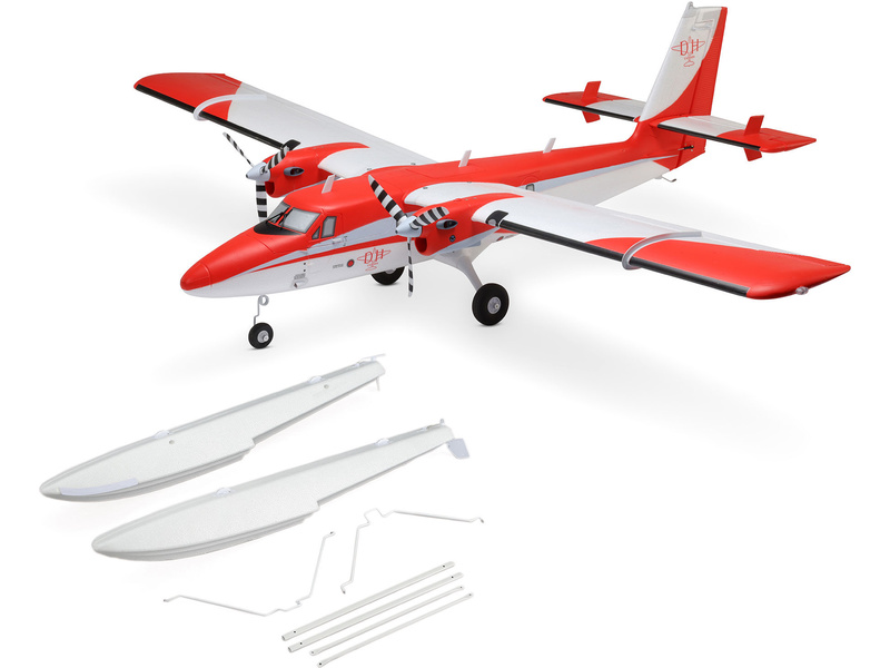E-flite DHC-6 Twin Otter 1.4m AS3X+ SAFE Select BNF Basic, plováky