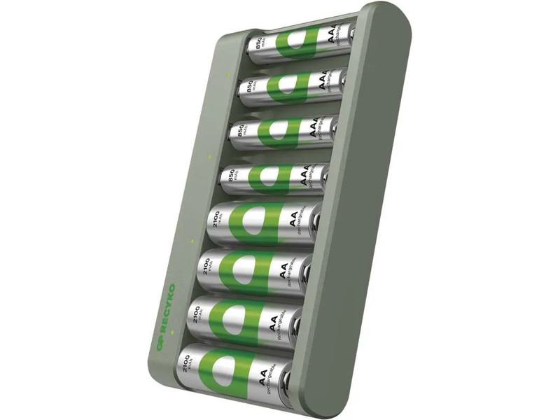 GP USB nabíječ ECO AA/AAA + 4xAA 2100mAh + 4xAAA 850mAh GP ReCyko