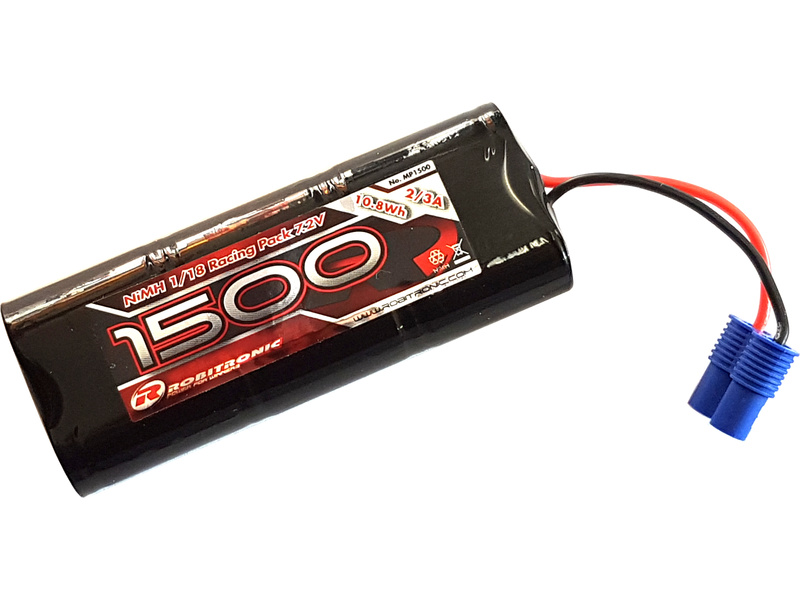 Robitronic NiMH baterie 7.2V 1500mAh 2/3A