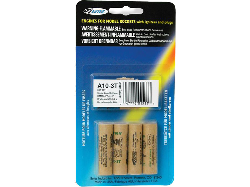 Estes raketový motor A10-3 (4ks)