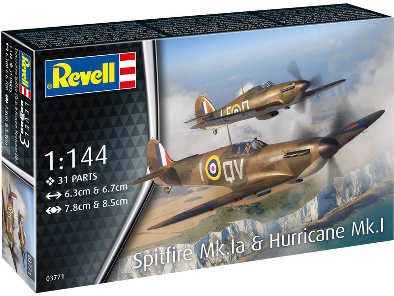 Revell Supermarine Spitfire Mk.Ia, Hawker Hurricane Mk.I (1:144)