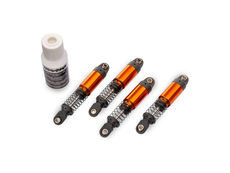 Traxxas tlumič GTM Pro hliníkový oranžový (sada)