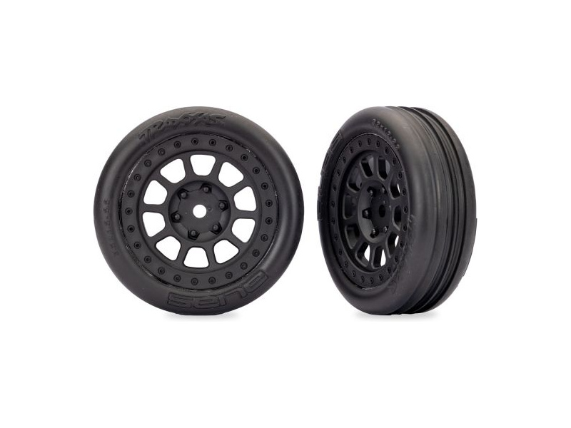 Traxxas kolo 2.2", disk černý, pneu Alias ribbed (2) (Bandit přední)