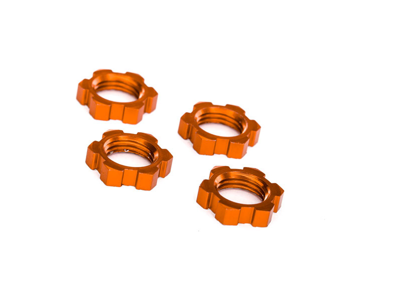 Traxxas matice kola 17mm hliníková oranžová (4)