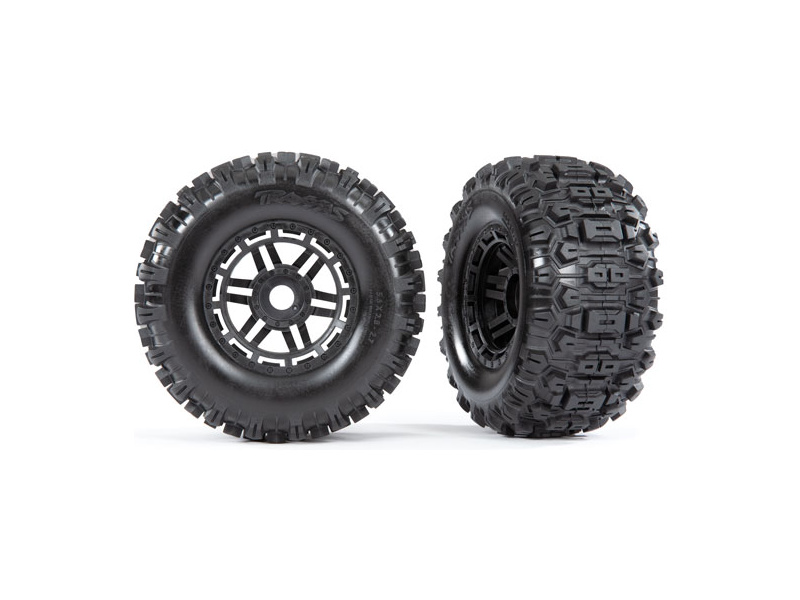 Traxxas kolo 2.8/3.6", disk černý, pneu Sledgehammer (2)