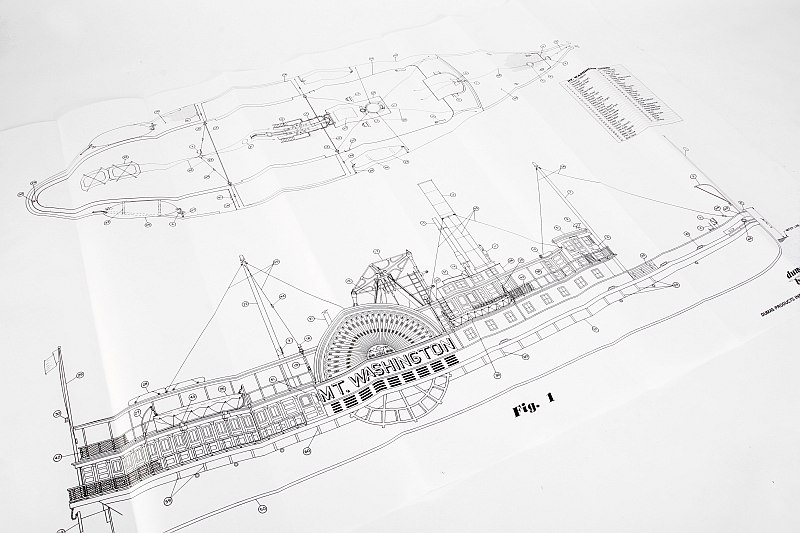 Mount Washington 1130mm říční parník, ABS trup