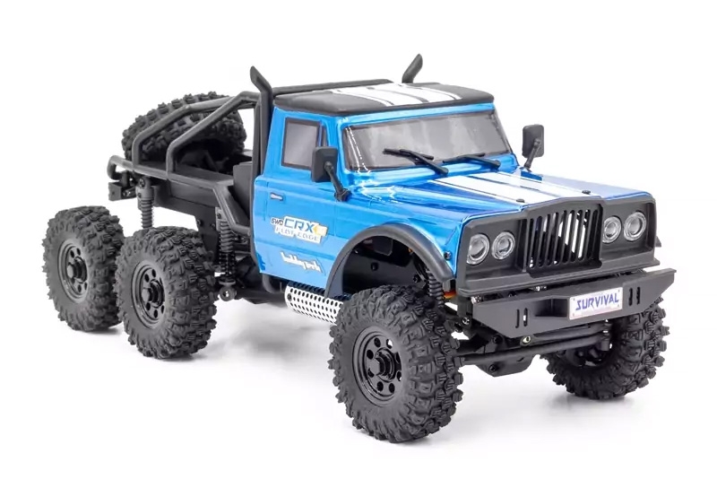 RTR HOBBYTECH CRX18 Truck Trial 1/18, 6x6 - modrá