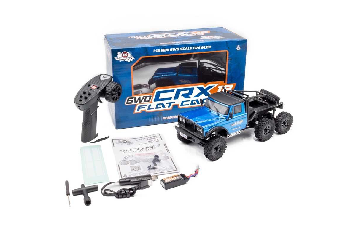 RTR HOBBYTECH CRX18 Truck Trial 1/18, 6x6 - modrá