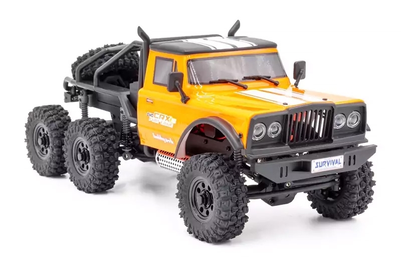 RTR HOBBYTECH CRX18 Truck Trail 1/18, 6x6 - oranžová