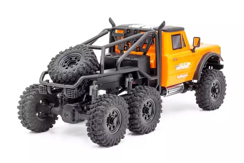 RTR HOBBYTECH CRX18 Truck Trail 1/18, 6x6 - oranžová
